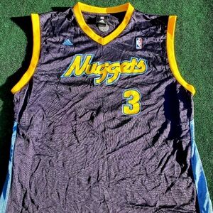 Allen Iverson #3 Adidas NBA Denver Nuggets Home Jersey Mens Size XL (48-50") VTG